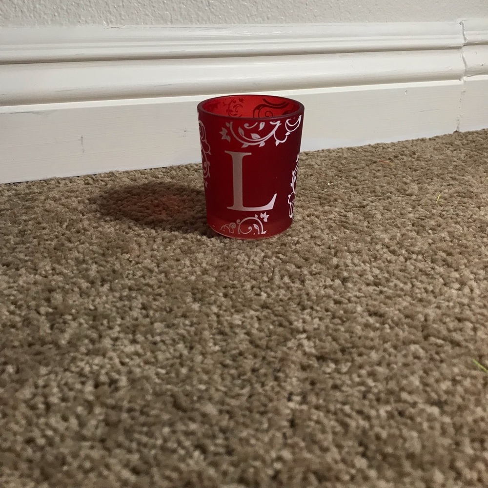 “L” initial candleholder ‼️DONATED‼️